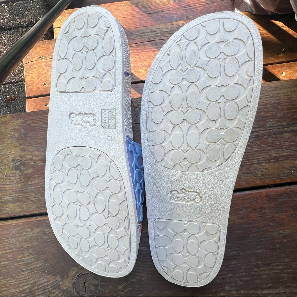 Coach Blue Slide Sandals for Women - Picture 7 of 13
